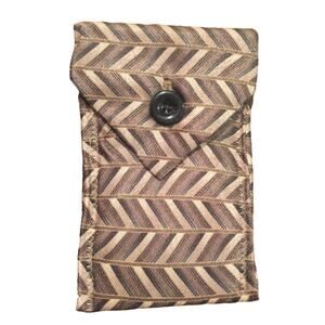 Handmade Upcycled Vintage Repurposed Neck Tie Chevron Eyeglass Case Pouch